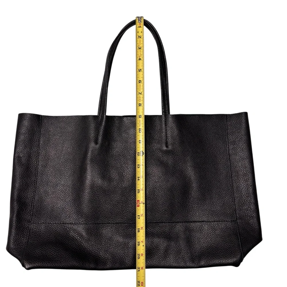 Adoratti Leather Carryall Tote Black Italian Leather NWOT Elegant Tote Bag - Picture 5 of 16